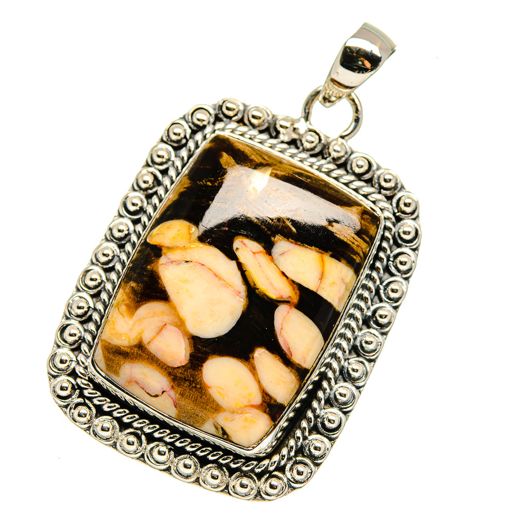 Peanut Wood Jasper Pendants handcrafted by Ana Silver Co - PD17763