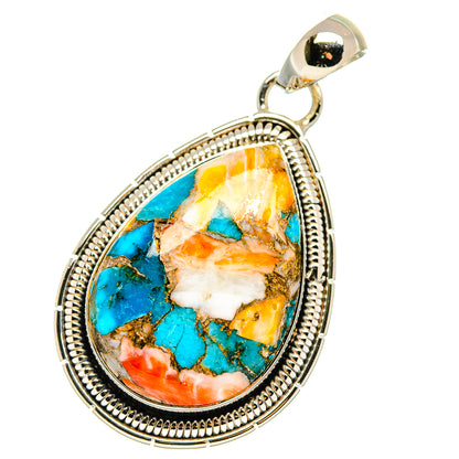 Spiny Oyster Turquoise Pendants handcrafted by Ana Silver Co - PD17800