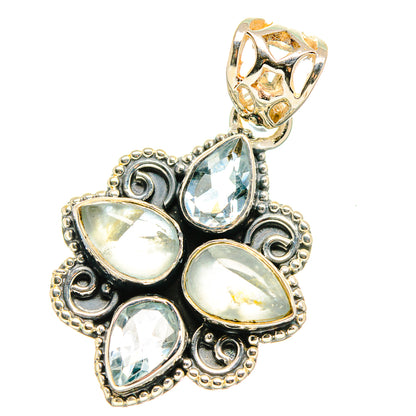 Aquamarine Pendants handcrafted by Ana Silver Co - PD17813