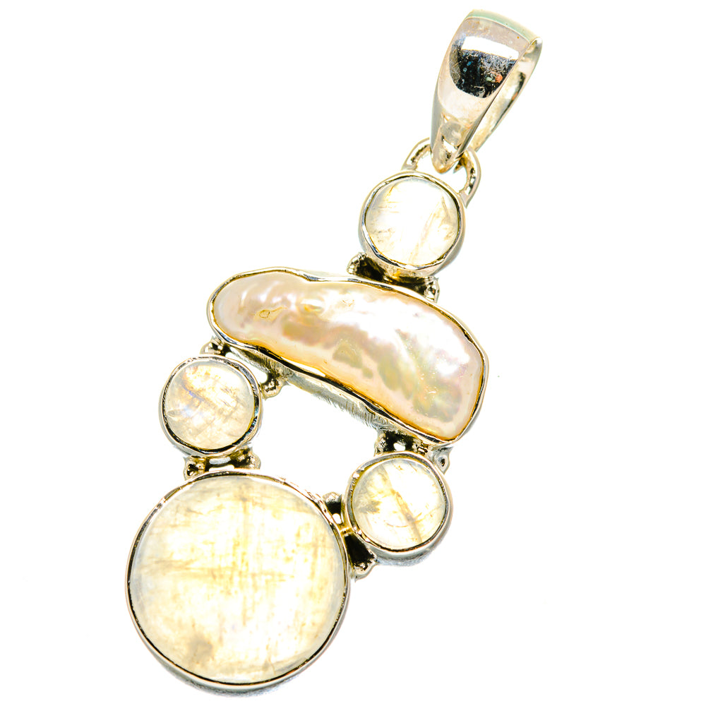 Rainbow Moonstone Pendants handcrafted by Ana Silver Co - PD17831