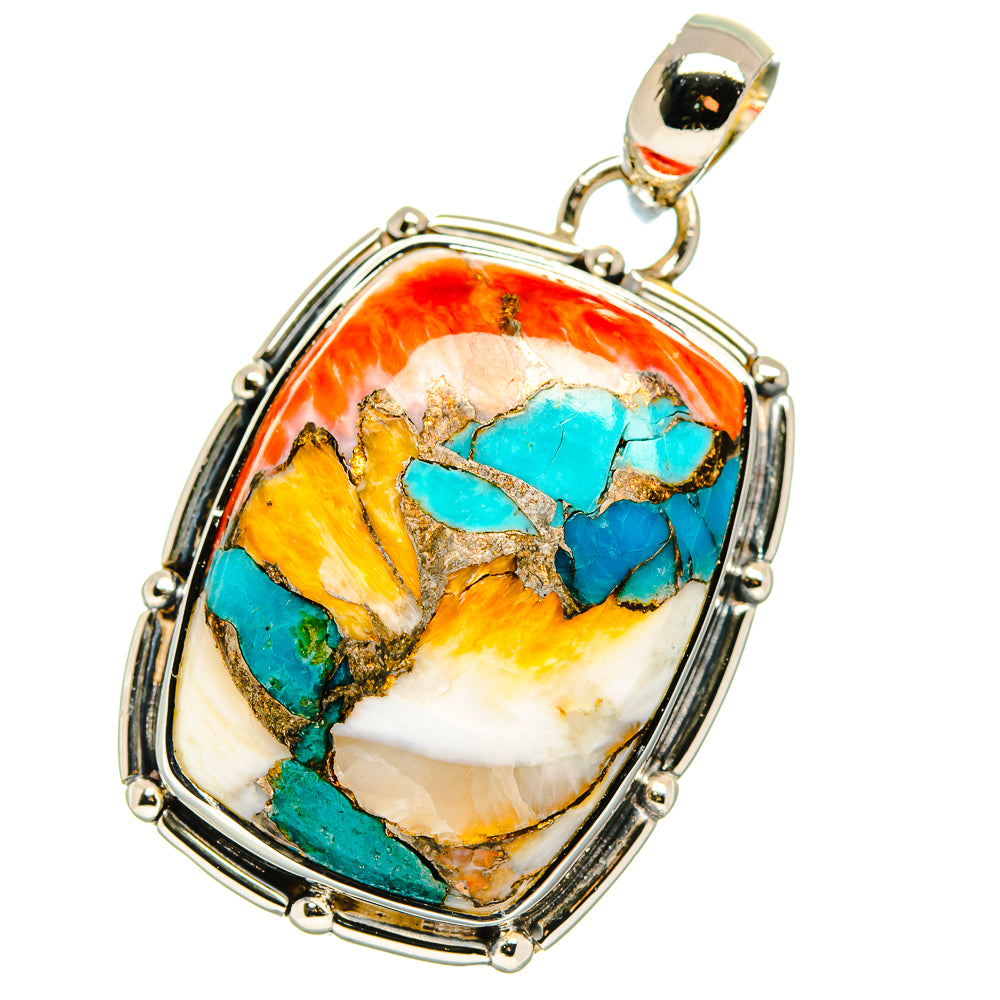 Spiny Oyster Turquoise Pendants handcrafted by Ana Silver Co - PD17834