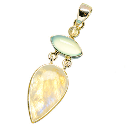 Rainbow Moonstone Pendants handcrafted by Ana Silver Co - PD17885