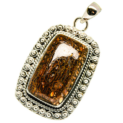 Dinosaur Bone Pendants handcrafted by Ana Silver Co - PD17894