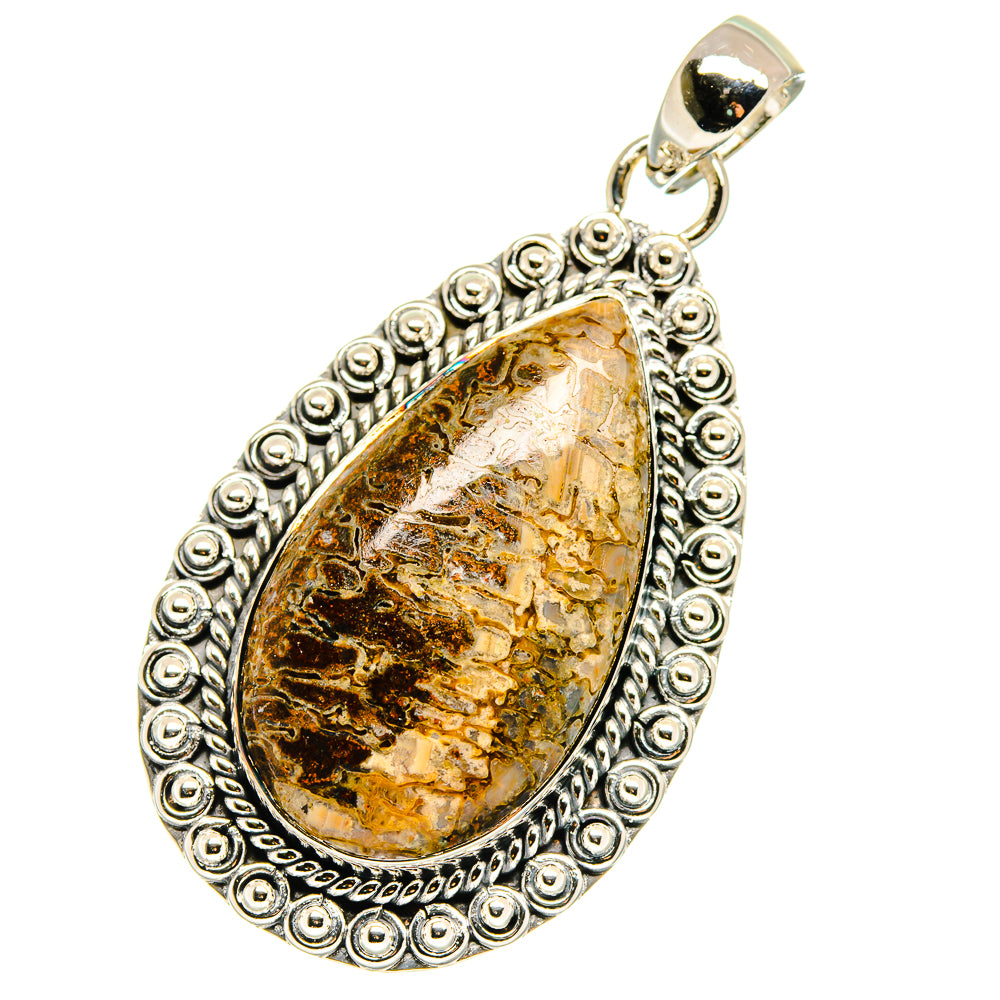 Dinosaur Bone Pendants handcrafted by Ana Silver Co - PD17896