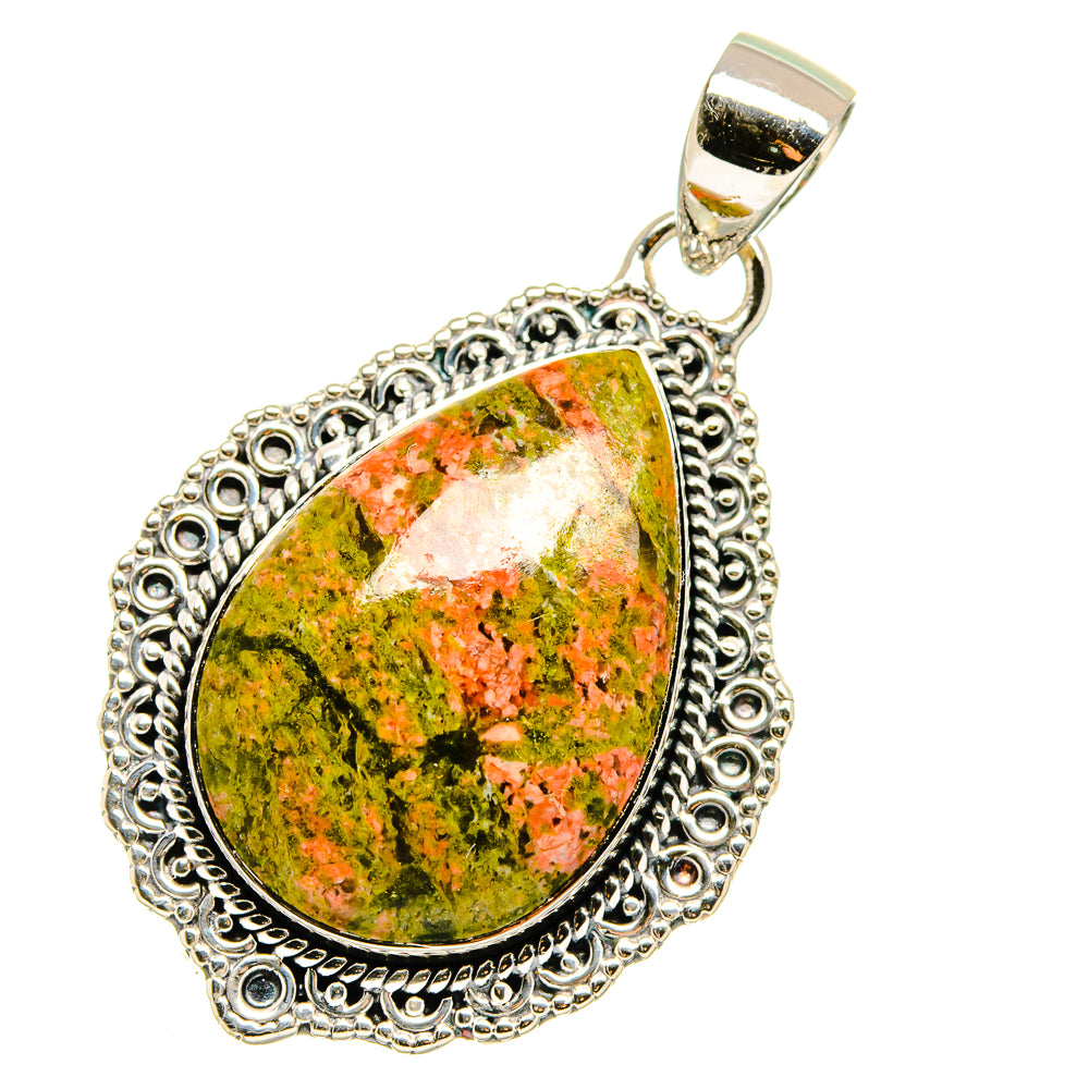 Unakite Pendants handcrafted by Ana Silver Co - PD17903