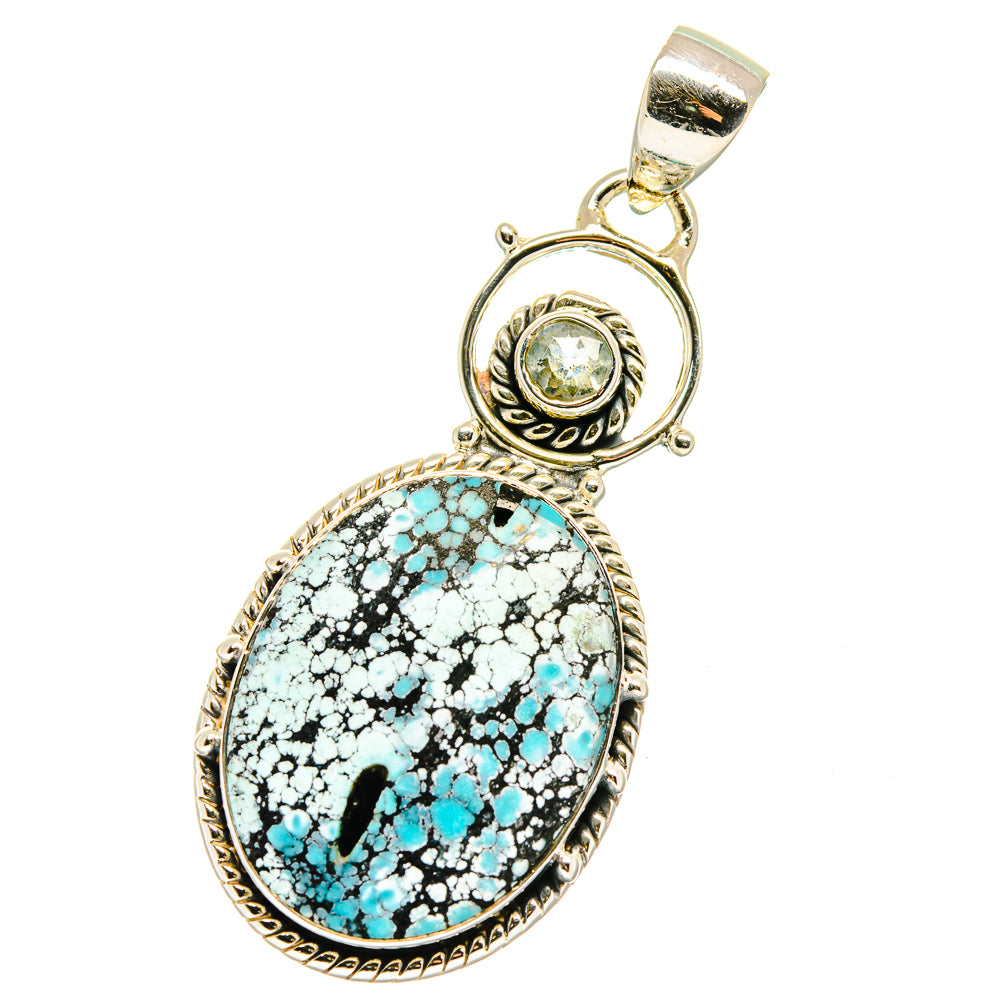 Tibetan Turquoise Pendants handcrafted by Ana Silver Co - PD17905