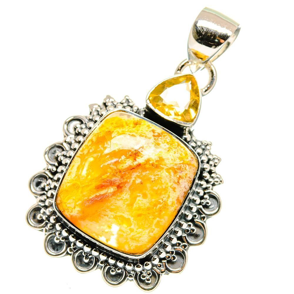 Plume Agate Pendants handcrafted by Ana Silver Co - PD17908