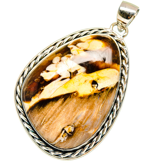 Peanut Wood Jasper Pendants handcrafted by Ana Silver Co - PD17950