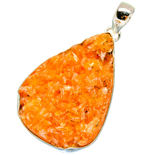 Orange Calcite Crystal Pendants handcrafted by Ana Silver Co - PD17952