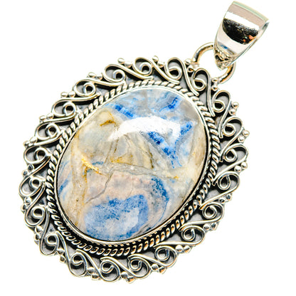 Blue Scheelite Pendants handcrafted by Ana Silver Co - PD17968