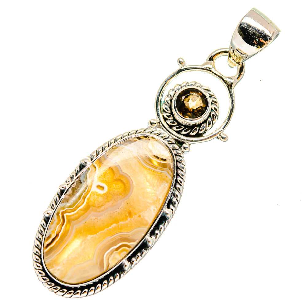 Laguna Lace Agate Pendants handcrafted by Ana Silver Co - PD18000