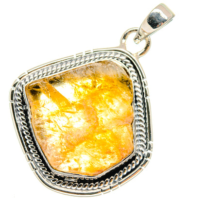 Citrine Pendants handcrafted by Ana Silver Co - PD18002