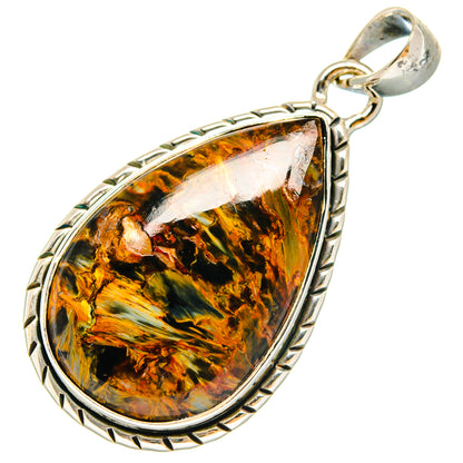 Golden Pietersite Pendants handcrafted by Ana Silver Co - PD18004