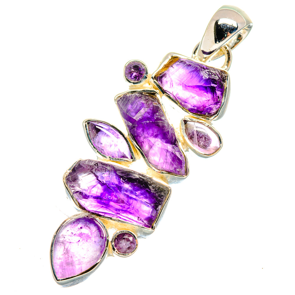 Amethyst Pendants handcrafted by Ana Silver Co - PD18011