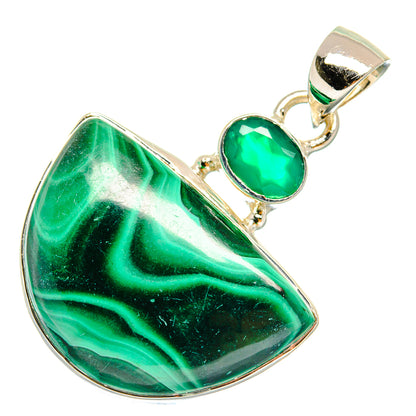 Malachite Pendants handcrafted by Ana Silver Co - PD18028