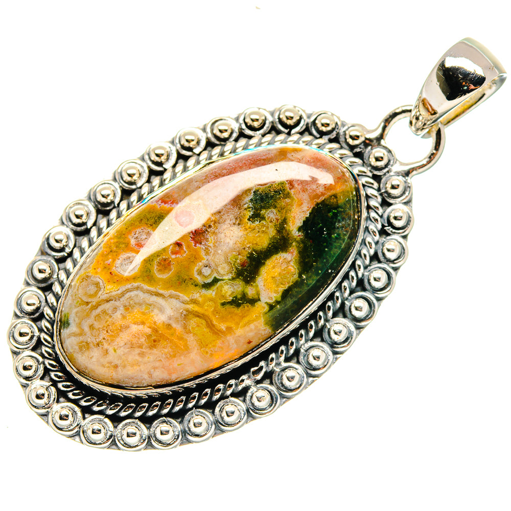 Ocean Jasper Pendants handcrafted by Ana Silver Co - PD18047 - Photo 2