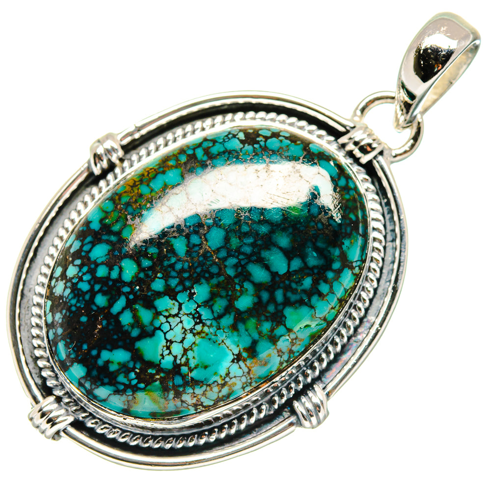 Tibetan Turquoise Pendants handcrafted by Ana Silver Co - PD18050