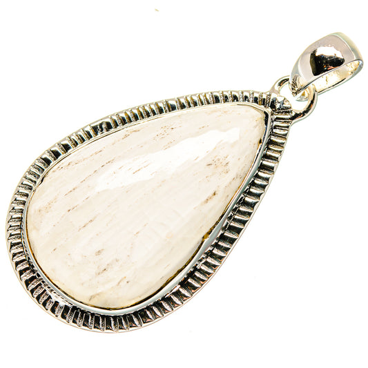 White Scolecite Pendants handcrafted by Ana Silver Co - PD18065