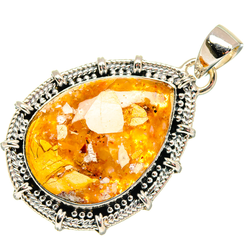 Brecciated Mookaite Pendants handcrafted by Ana Silver Co - PD18069 - Photo 2