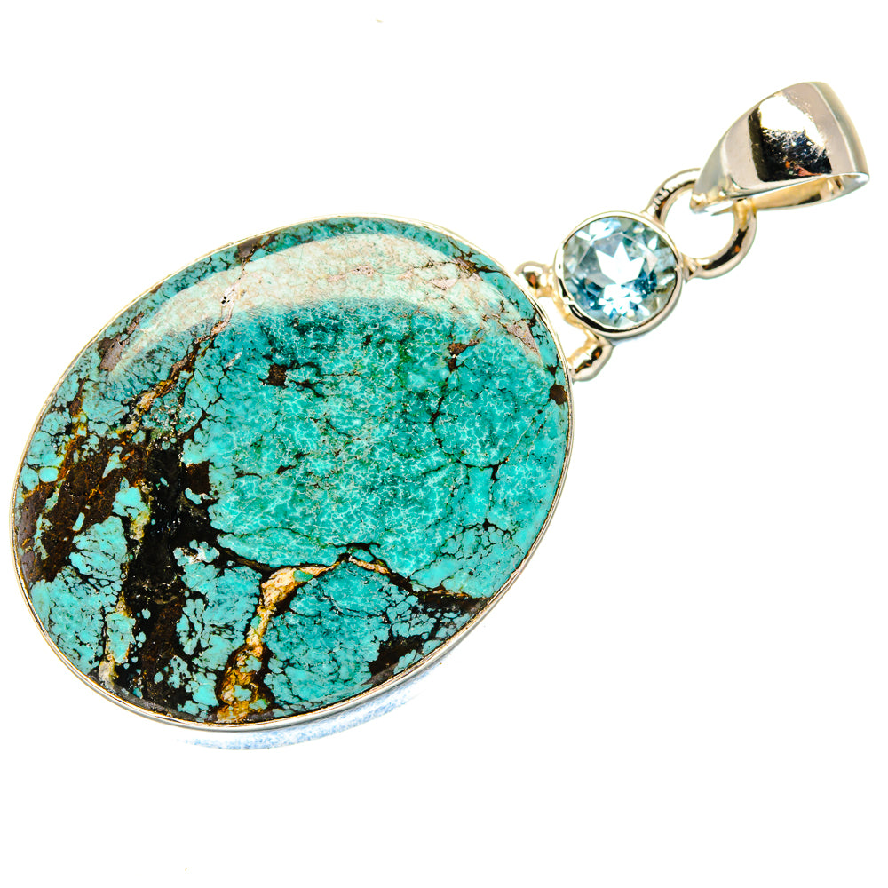 Tibetan Turquoise Pendants handcrafted by Ana Silver Co - PD18070