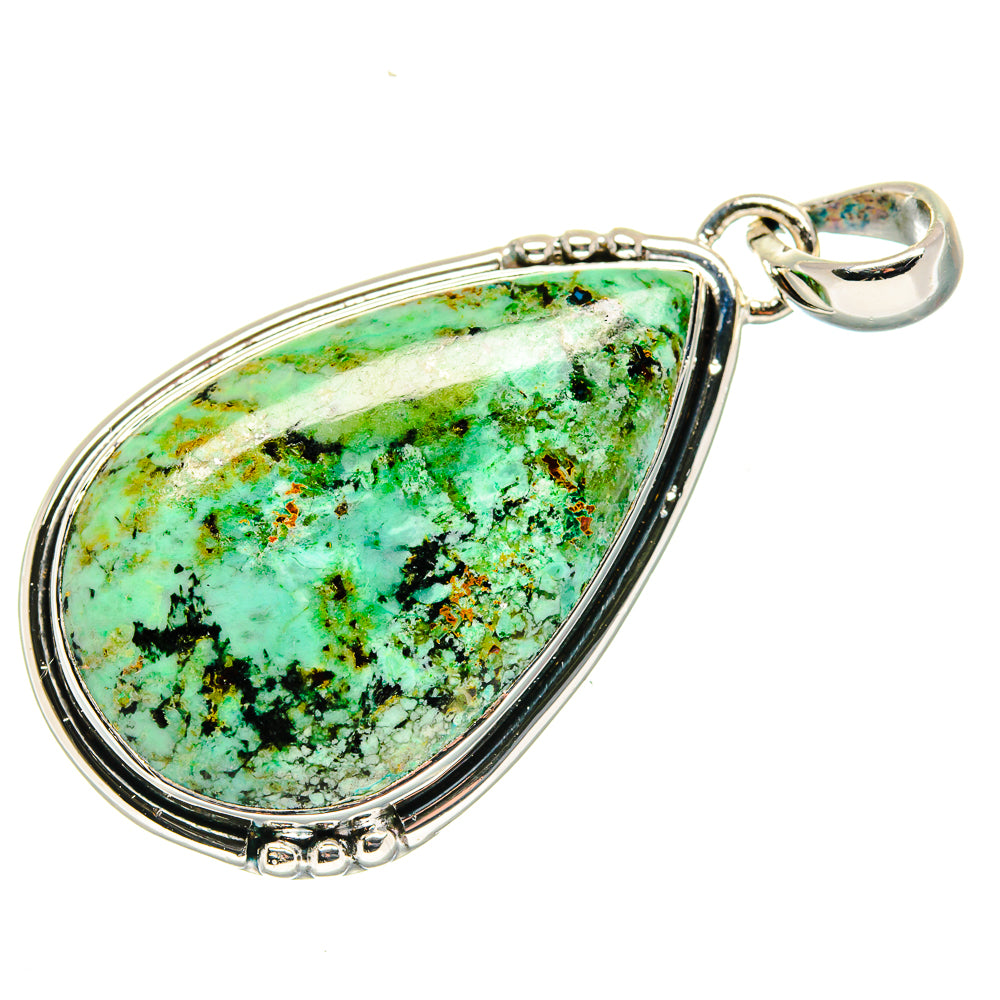 African Turquoise Jasper Pendants handcrafted by Ana Silver Co - PD18080