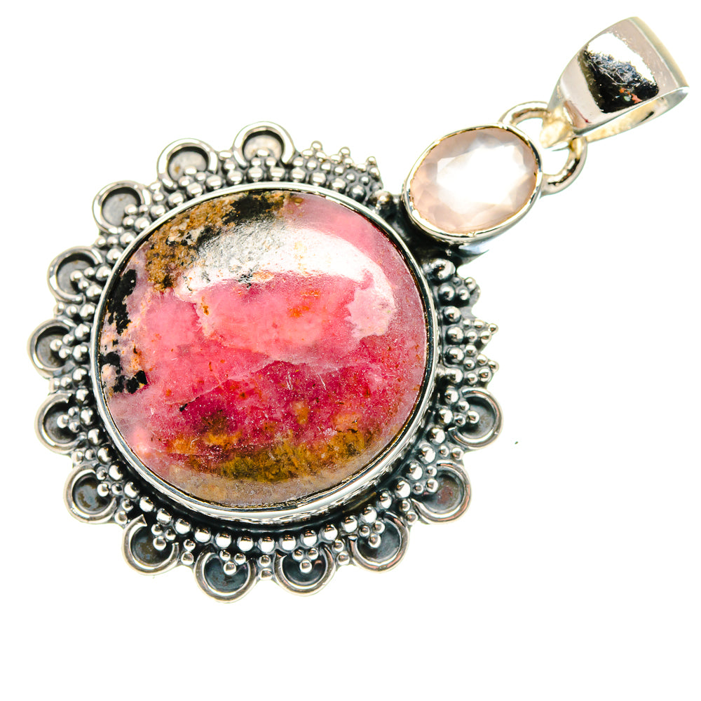 Rhodonite Pendants handcrafted by Ana Silver Co - PD18087