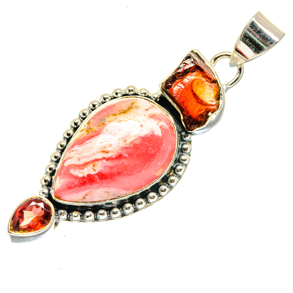 Rhodochrosite Pendants handcrafted by Ana Silver Co - PD18095