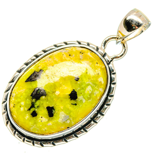 African Green Opal Pendants handcrafted by Ana Silver Co - PD18098 - Photo 2