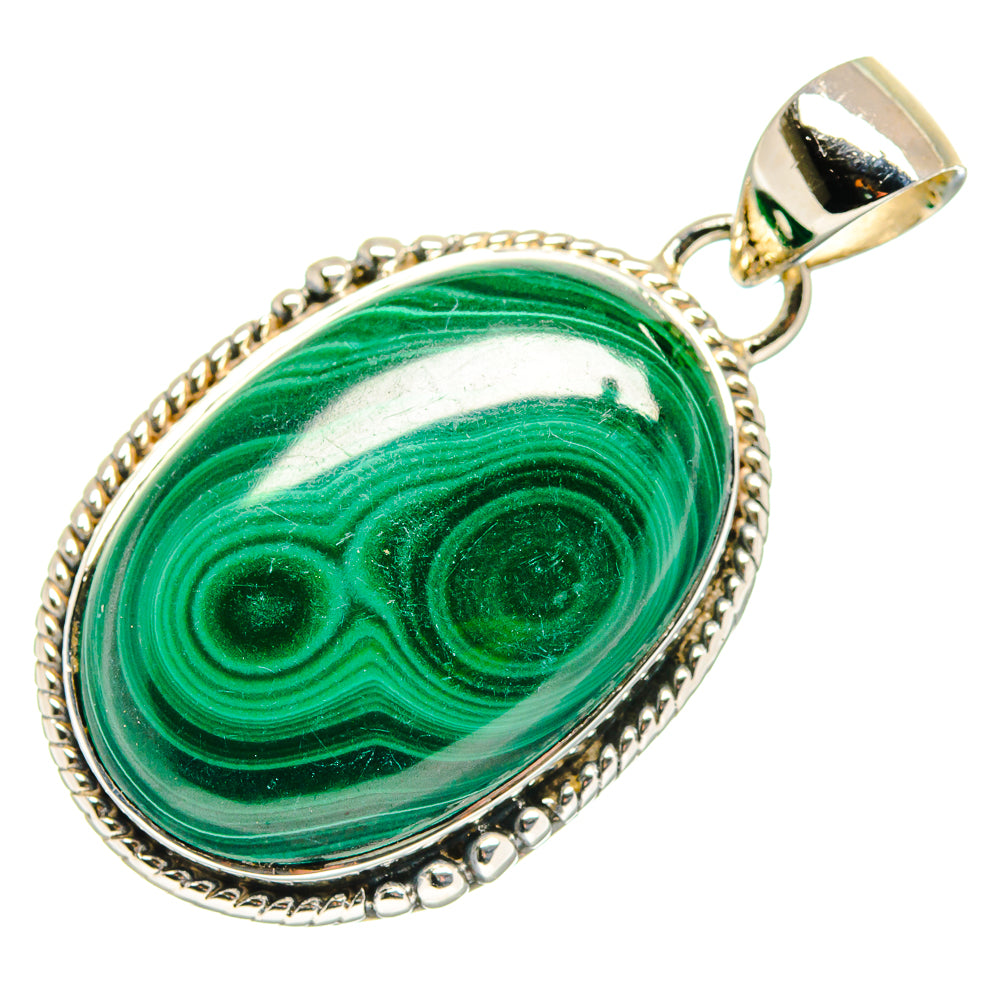 Malachite Pendants handcrafted by Ana Silver Co - PD18099