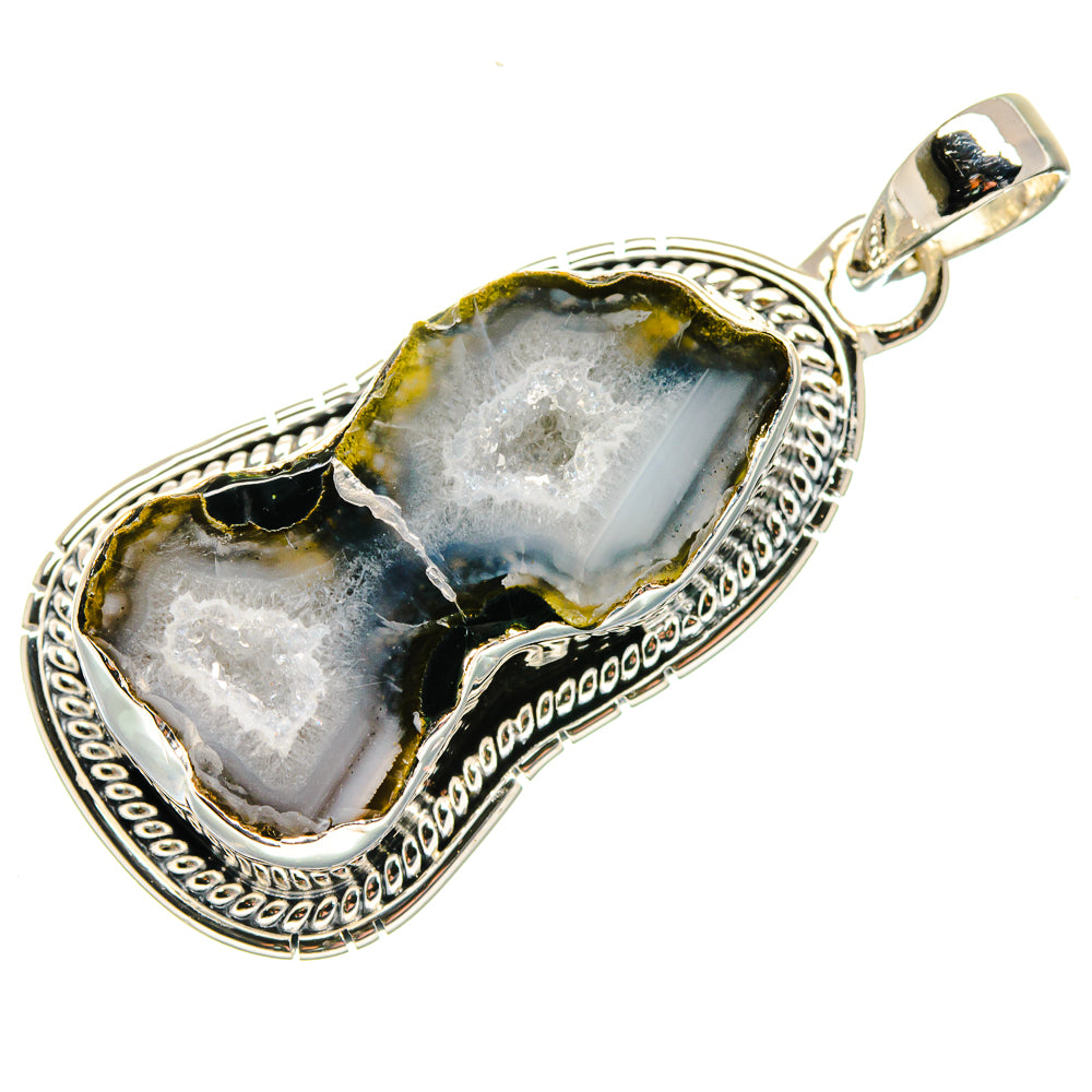 Coconut Geode Slice Pendants handcrafted by Ana Silver Co - PD18102 - Photo 2