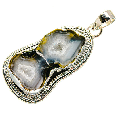 Coconut Geode Slice Pendants handcrafted by Ana Silver Co - PD18102 - Photo 2