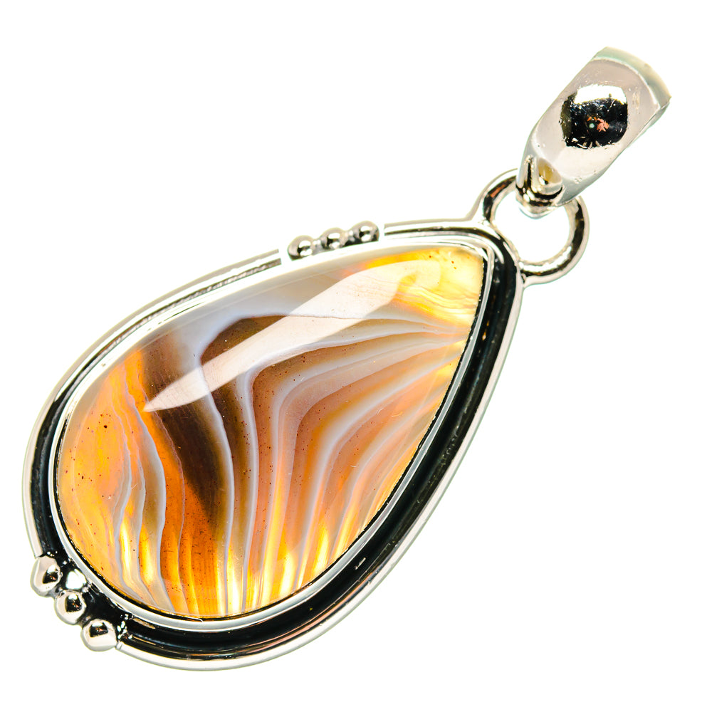 Botswana Agate Pendants handcrafted by Ana Silver Co - PD18117