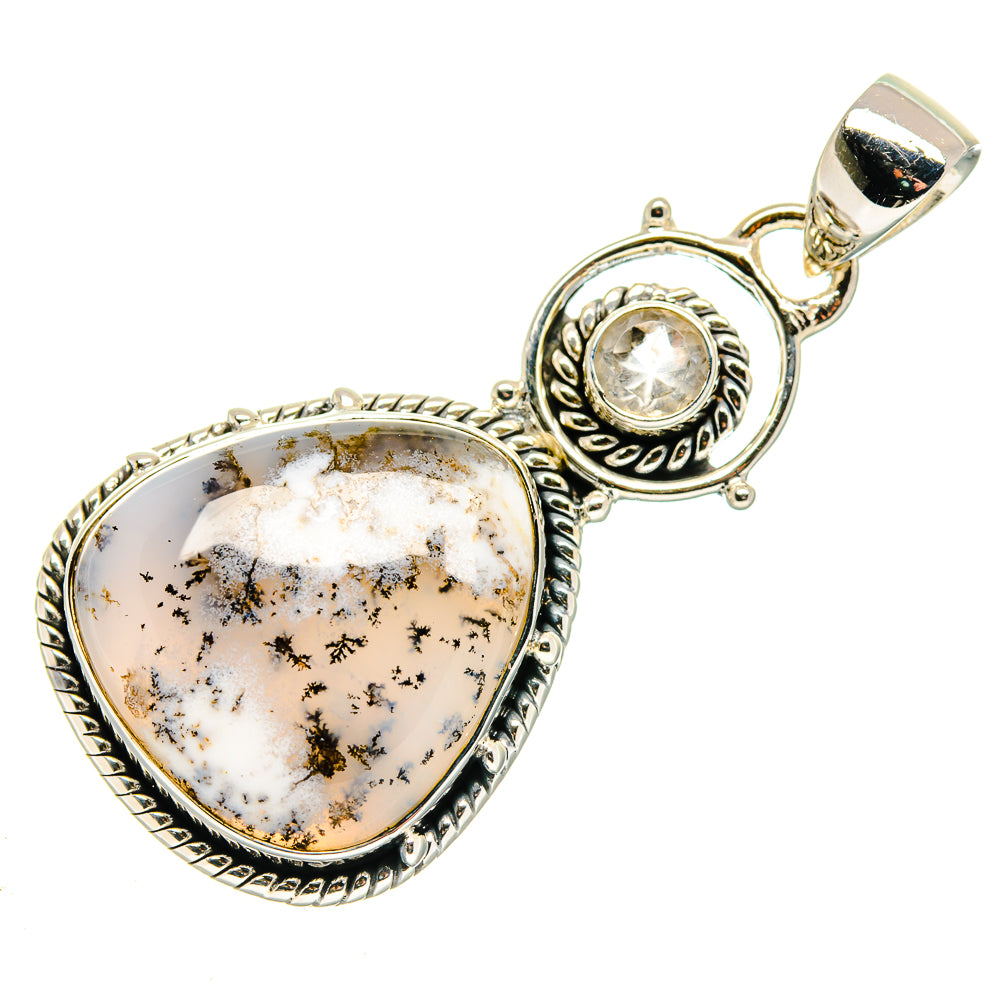 Dendritic Opal Pendants handcrafted by Ana Silver Co - PD18129