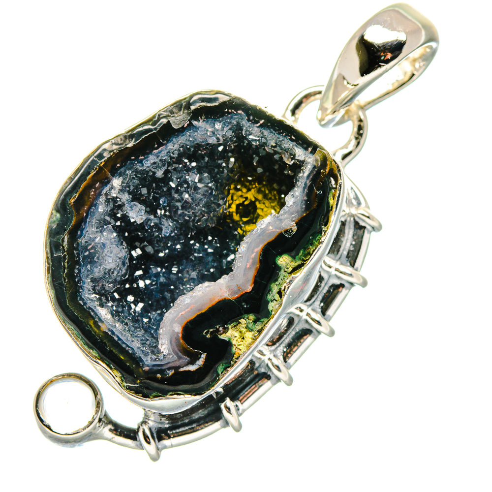 Coconut Geode Slice Pendants handcrafted by Ana Silver Co - PD18136