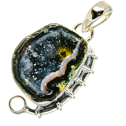 Coconut Geode Slice Pendants handcrafted by Ana Silver Co - PD18136