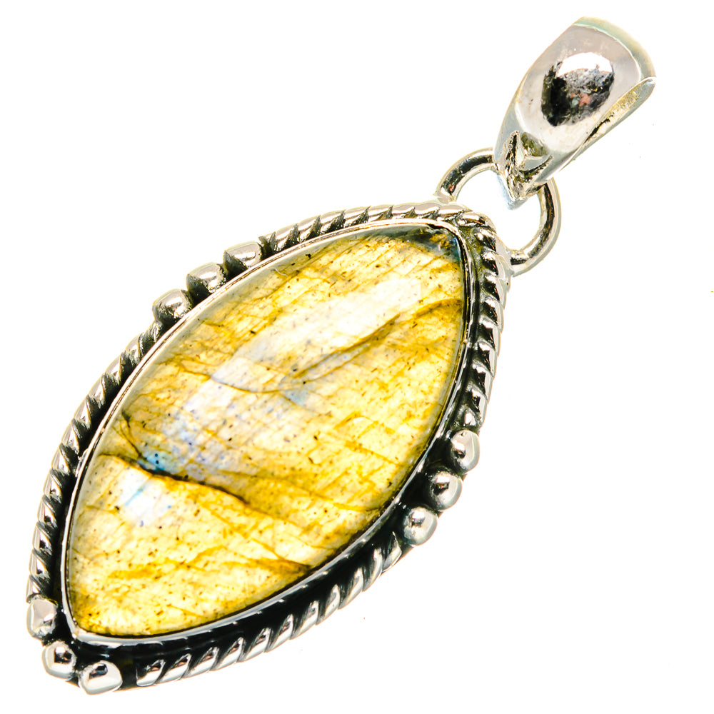 Labradorite Pendants handcrafted by Ana Silver Co - PD18137 - Photo 2
