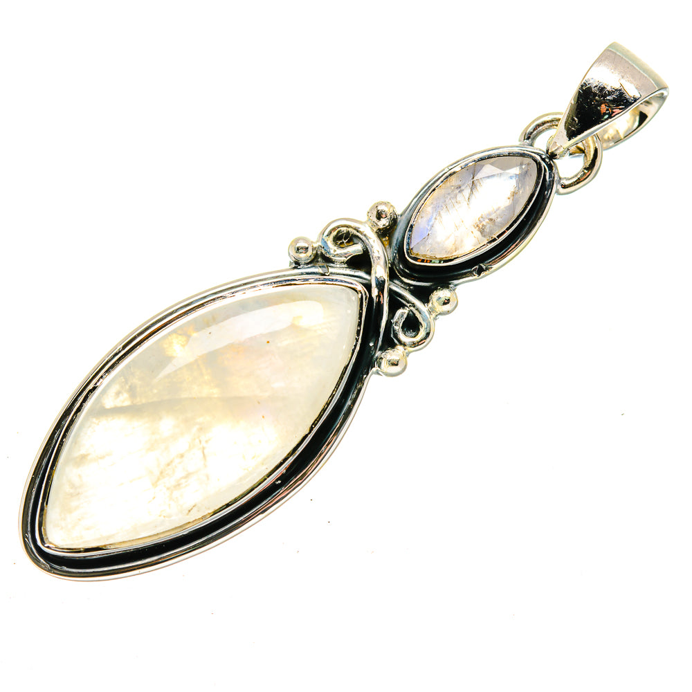 Rainbow Moonstone Pendants handcrafted by Ana Silver Co - PD18151