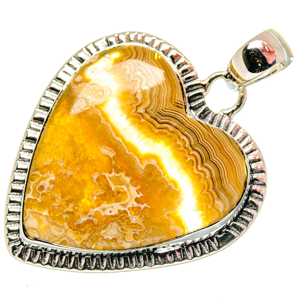 Laguna Lace Agate Pendants handcrafted by Ana Silver Co - PD18153