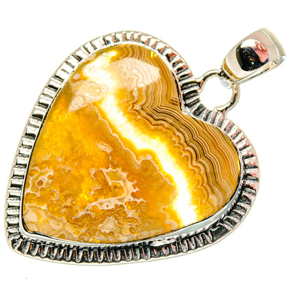 Laguna Lace Agate Pendants handcrafted by Ana Silver Co - PD18153