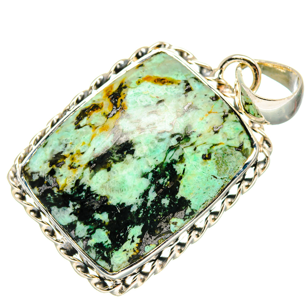African Turquoise Jasper Pendants handcrafted by Ana Silver Co - PD18166