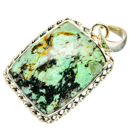 African Turquoise Jasper Pendants handcrafted by Ana Silver Co - PD18166