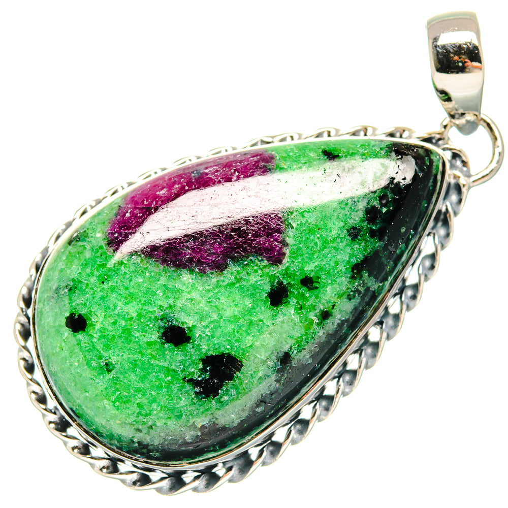 Ruby Zoisite Pendants handcrafted by Ana Silver Co - PD18171