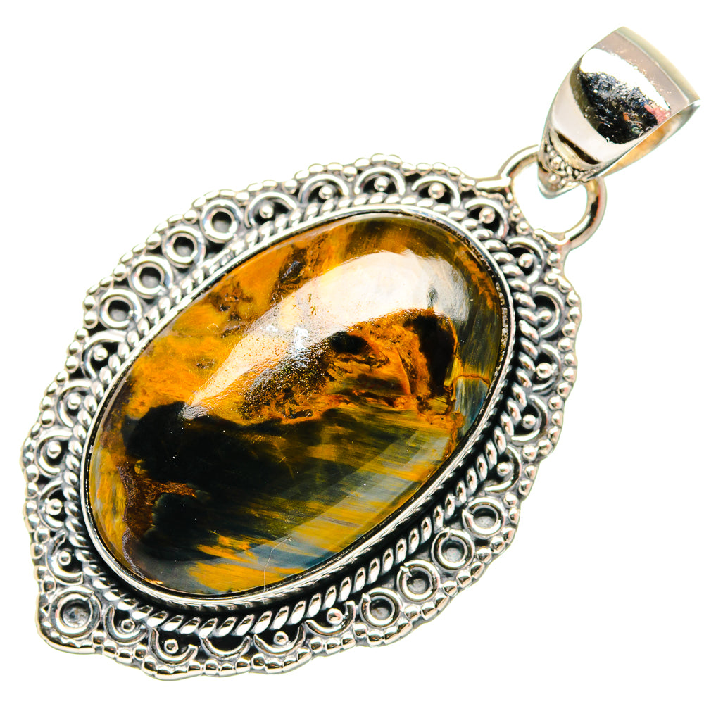 Golden Pietersite Pendants handcrafted by Ana Silver Co - PD18174