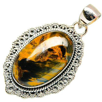Golden Pietersite Pendants handcrafted by Ana Silver Co - PD18174