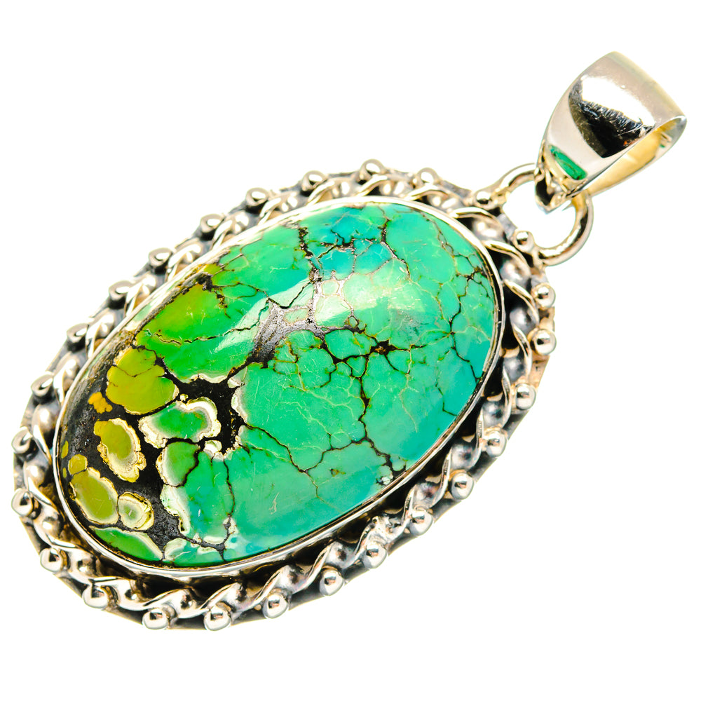 Tibetan Turquoise Pendants handcrafted by Ana Silver Co - PD18181