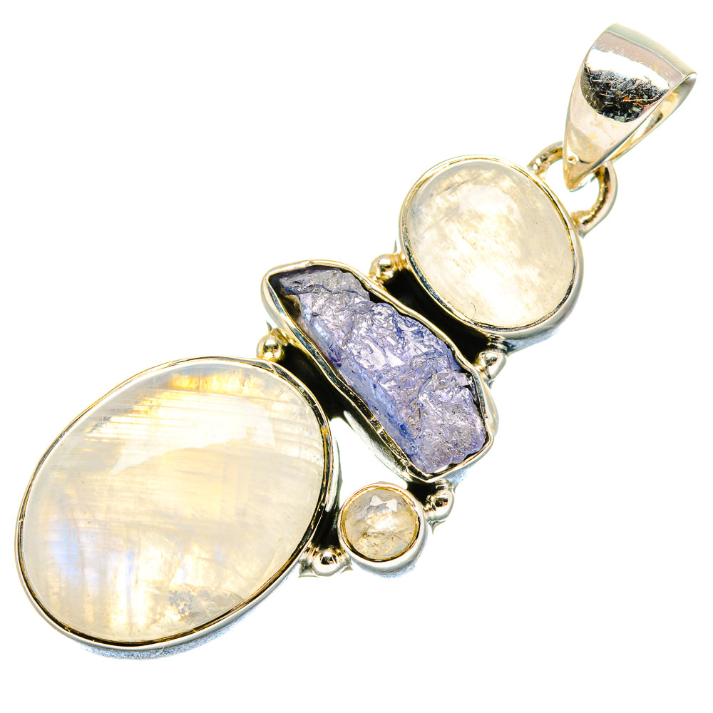 Rainbow Moonstone Pendants handcrafted by Ana Silver Co - PD18184