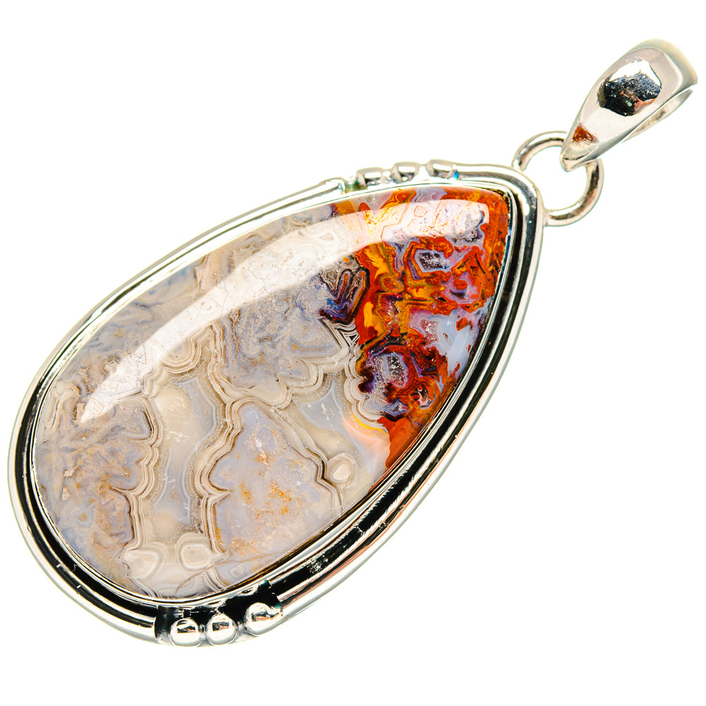 Laguna Lace Agate Pendants handcrafted by Ana Silver Co - PD18185