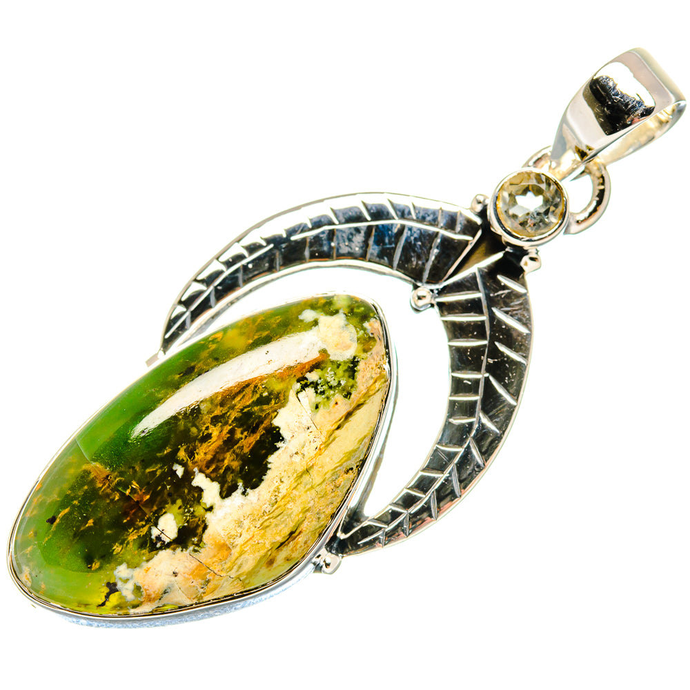 Australian Green Opal Pendants handcrafted by Ana Silver Co - PD18192