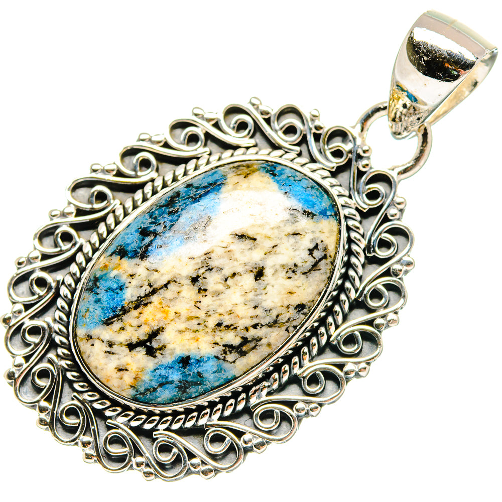 K2 Blue Azurite Pendants handcrafted by Ana Silver Co - PD18201