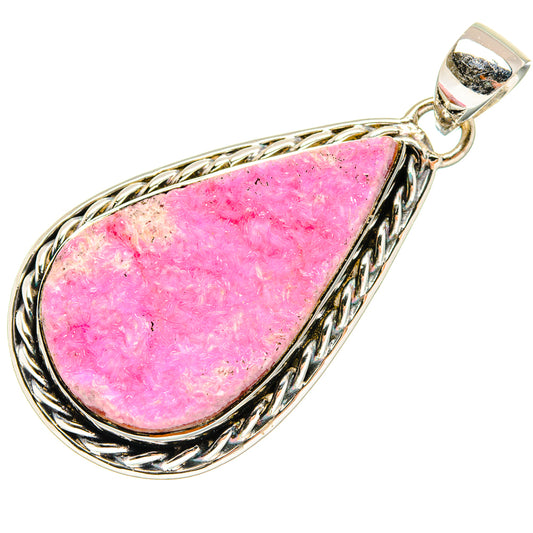 Cobalto Calcite Druzy Pendants handcrafted by Ana Silver Co - PD18205